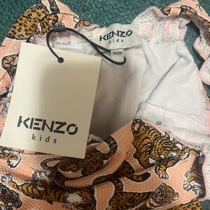 Kenzo Kids Pink/Salmon Tiger swimsuit